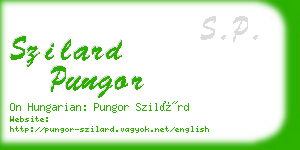 szilard pungor business card
